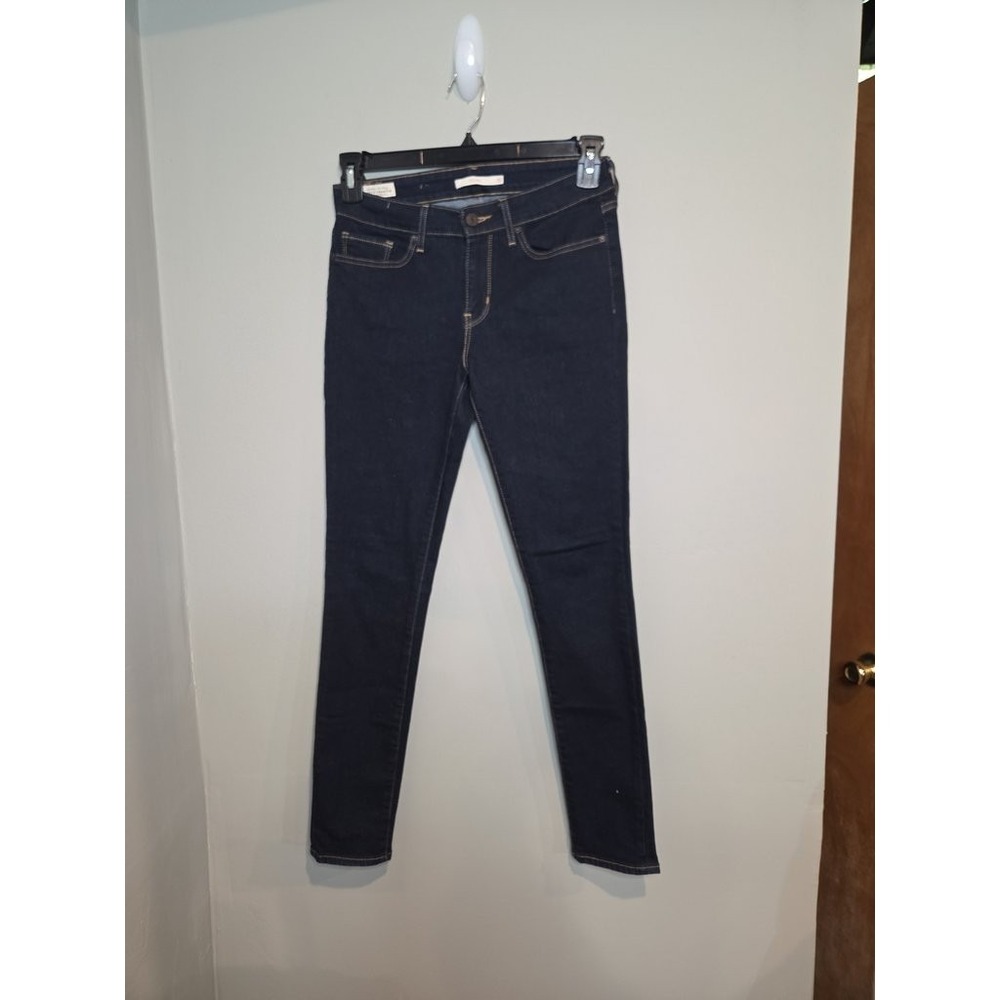 Levi's Premium 711 Skinny Jeans Womens 28 Dark Wash‎ Denim Stretch Slim Indigo